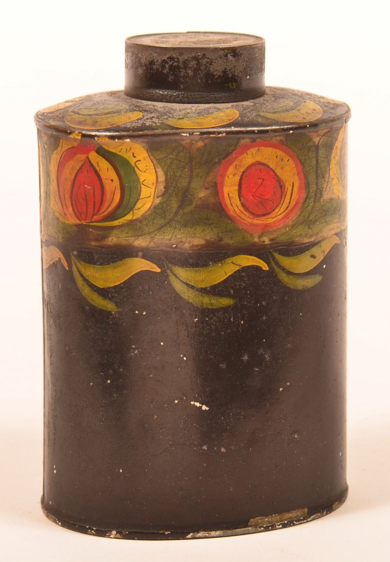 Pennsylvania 19th Century Toleware Tea Caddy. (1 of 3)