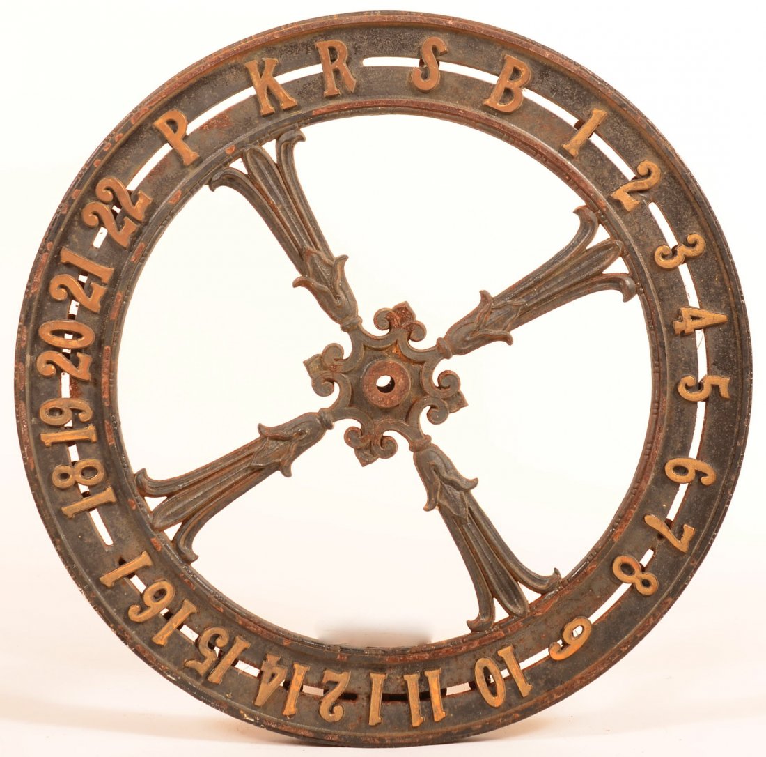 Elevator floor indictor Cast Iron Wheel. (1 of 4)