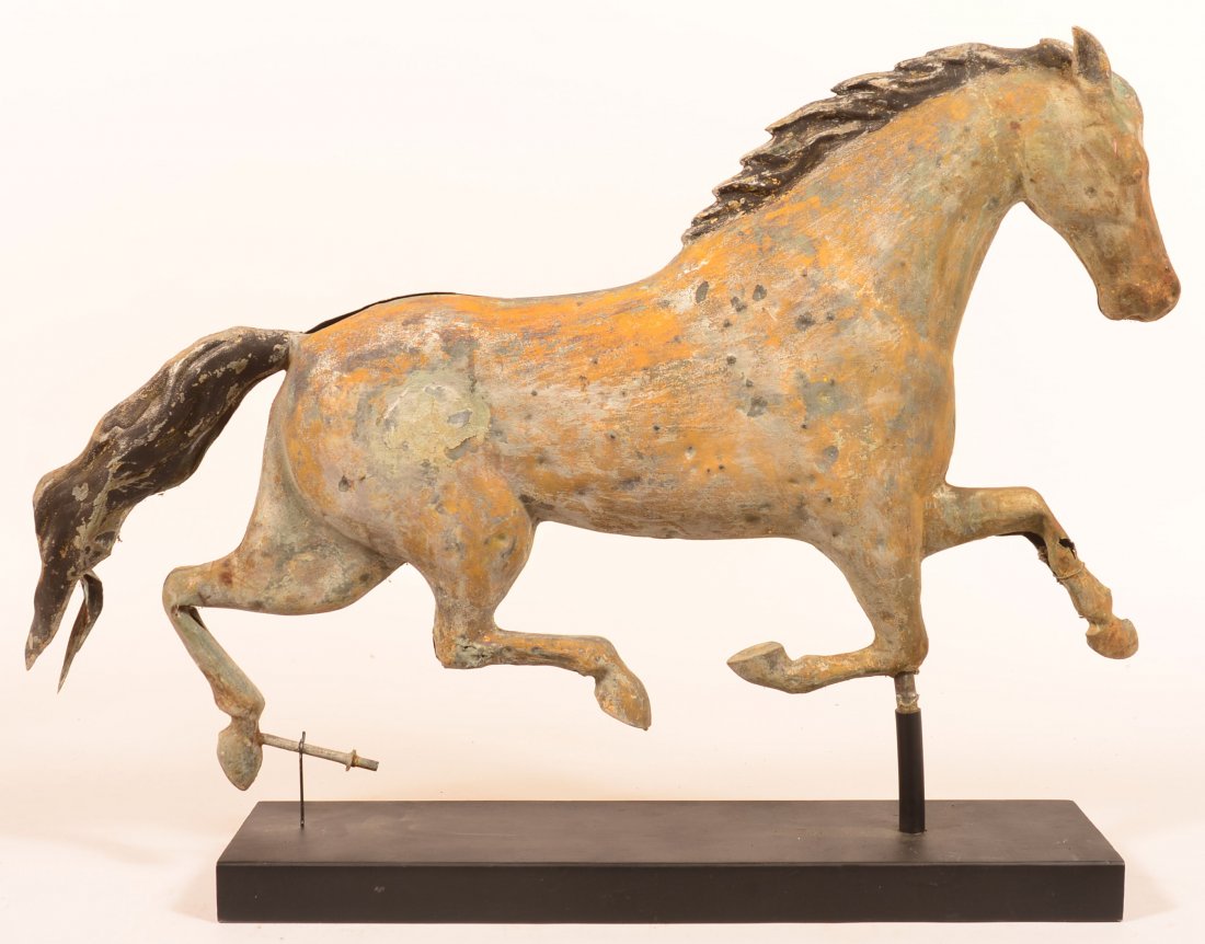 Dimensional Zinc Trotting Horse Weathervane. (1 of 4)