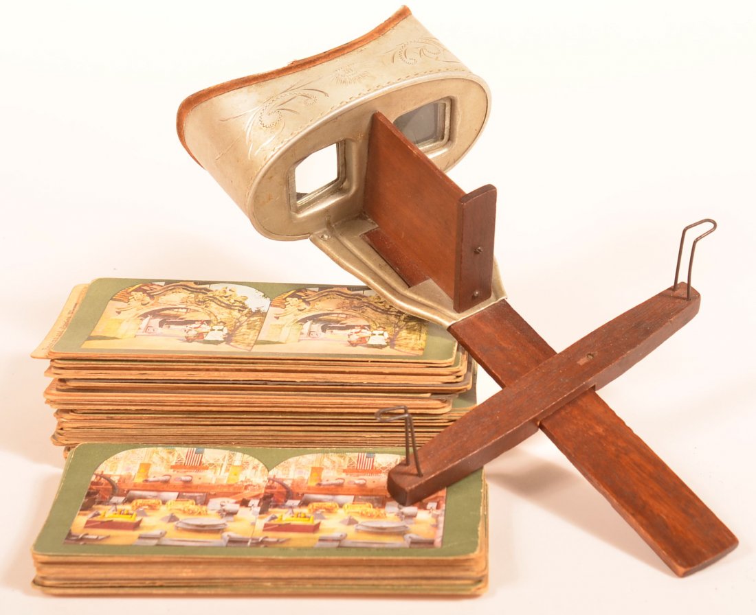 Stereo Optic Viewer + Approx. 80 Scenic Cards. (1 of 3)