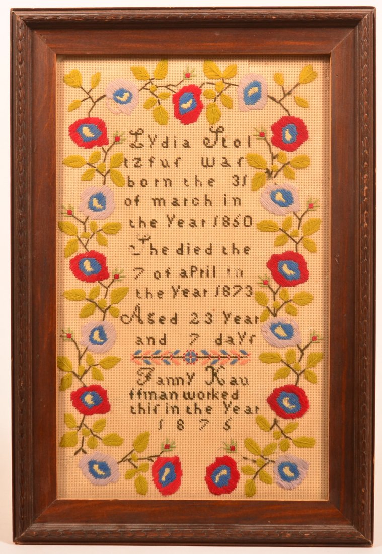 Amish Memorial Sampler. (1 of 2)