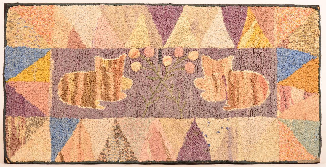 Amish Early 20th Century Hooked Rug. (1 of 2)