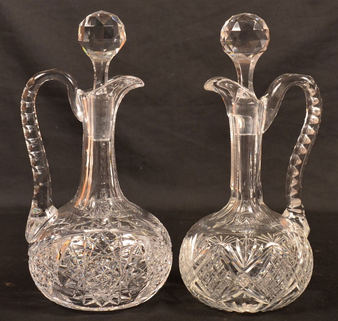 2 American Brilliant Cut Glass Decanters. (1 of 2)