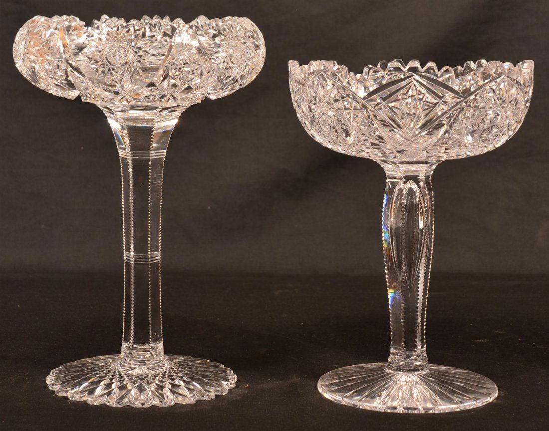2 American Brilliant Cut Glass Compotes. (1 of 2)