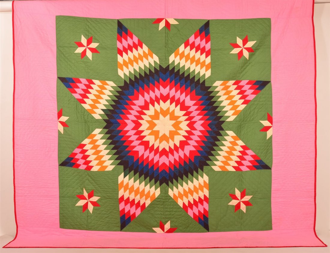 Antique Star Pattern Patchwork Quilt (1 of 3)