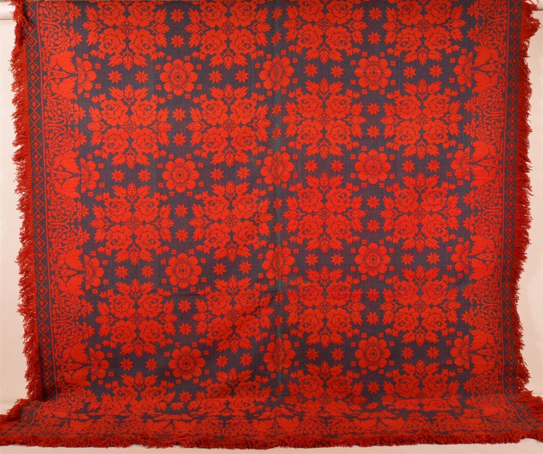 Lancaster Co. Two Part Jacquard Coverlet. (1 of 4)