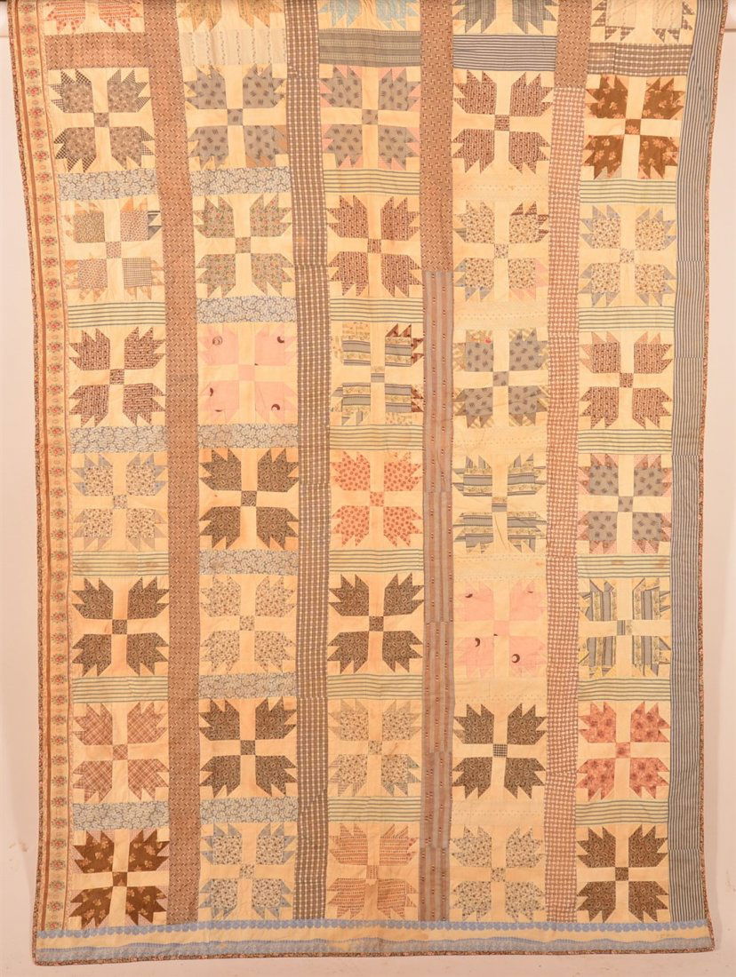 1890 Handstitched Applique Bed Quilt (1 of 3)
