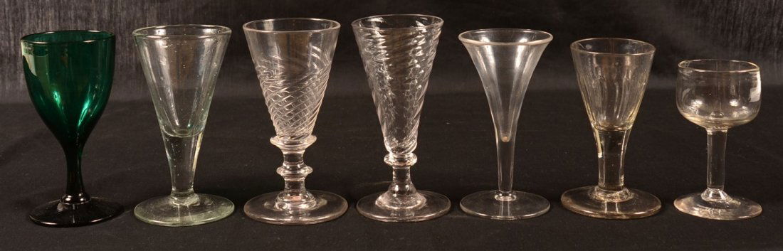 Seven Various 19th C. Blown & Molded Wines (1 of 2)