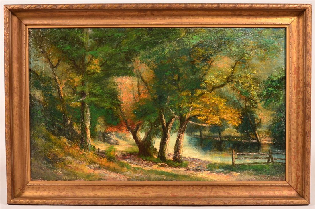 G. Falk 1915 Oil on Canvas Landscape (1 of 4)