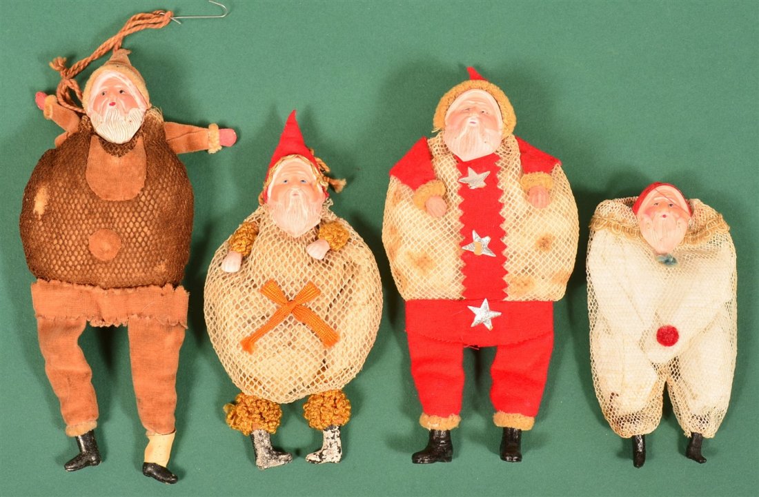 4 Santa Candy or Nut Container Ornaments. (1 of 2)