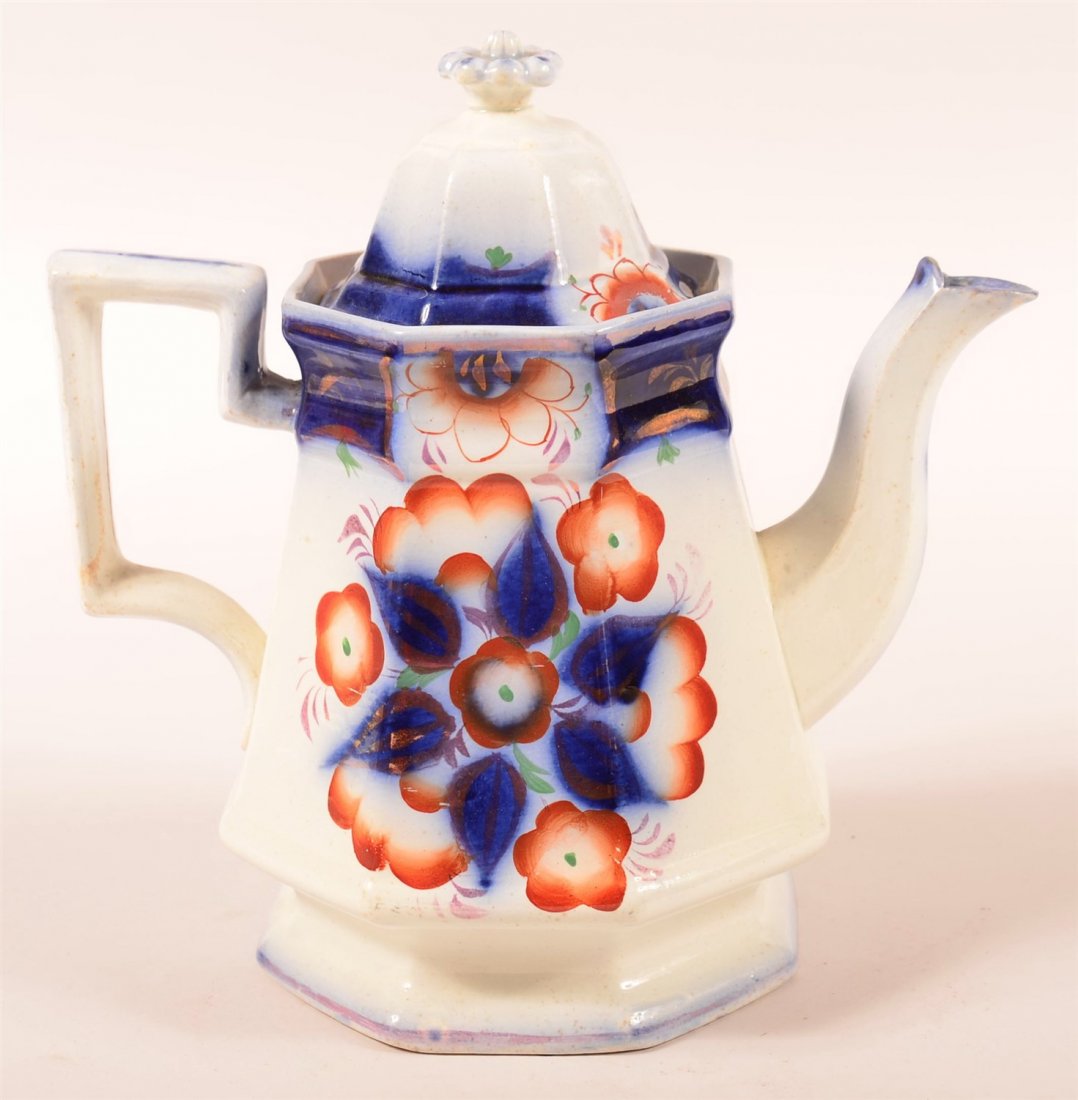 Gaudy Ironstone Pinwheel Pattern Coffee Pot (1 of 2)