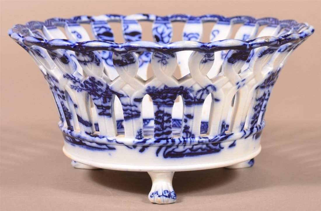Flo Blue China "Hong Kong" Reticulated Bowl (1 of 2)