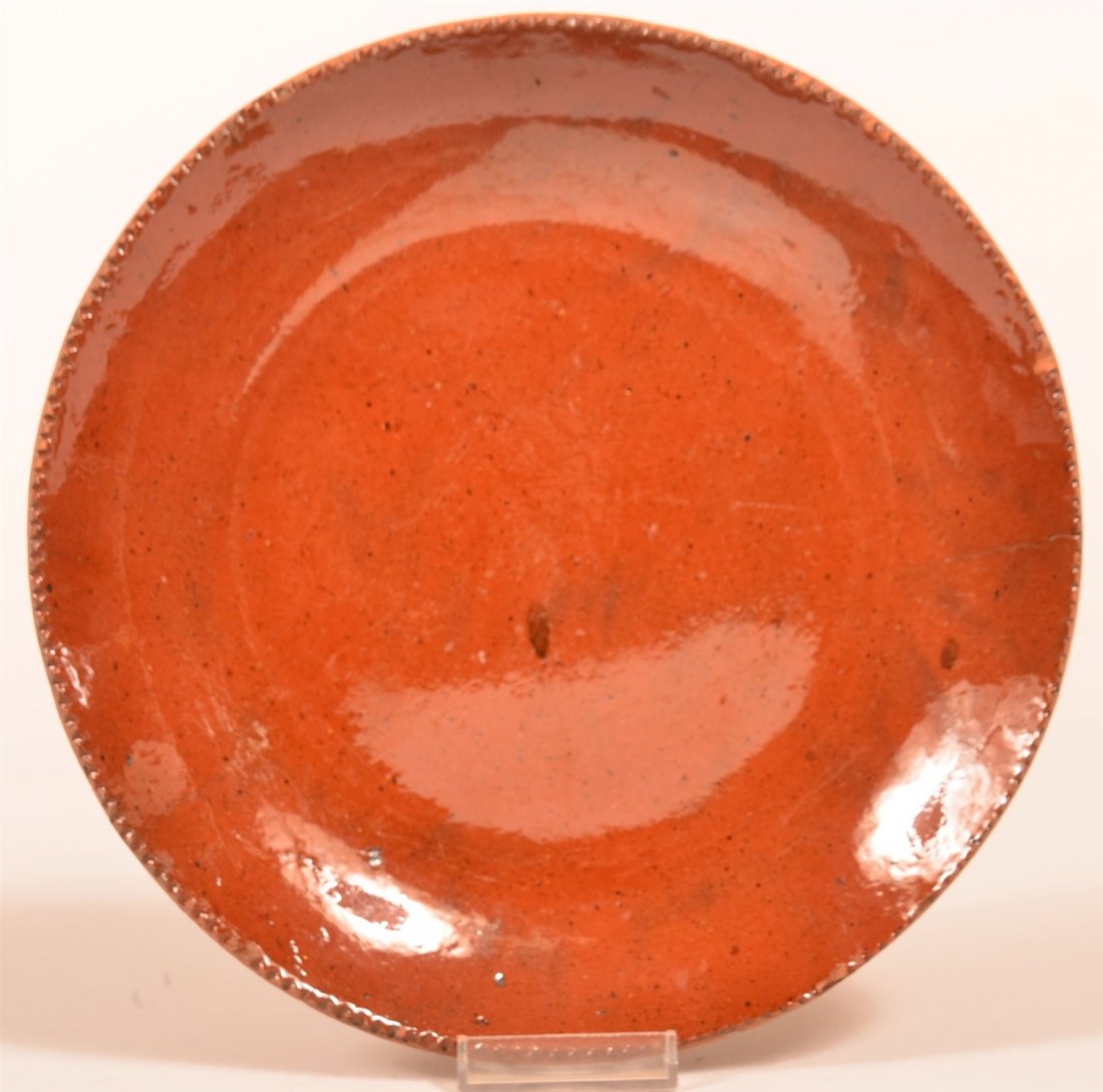 Antique Pennsylvania Redware Plate. (1 of 2)