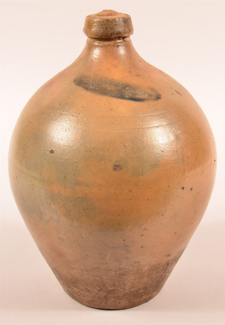 1840s Signed T.Crafts & Comp. Ovid Stoneware Jug (1 of 3)