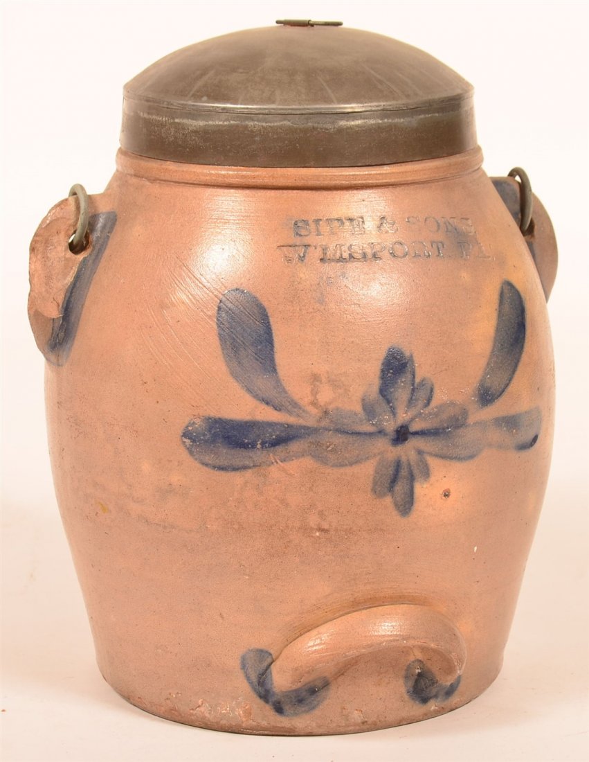 Signed Sipe & Sons PA Stoneware Batter Pail (1 of 4)