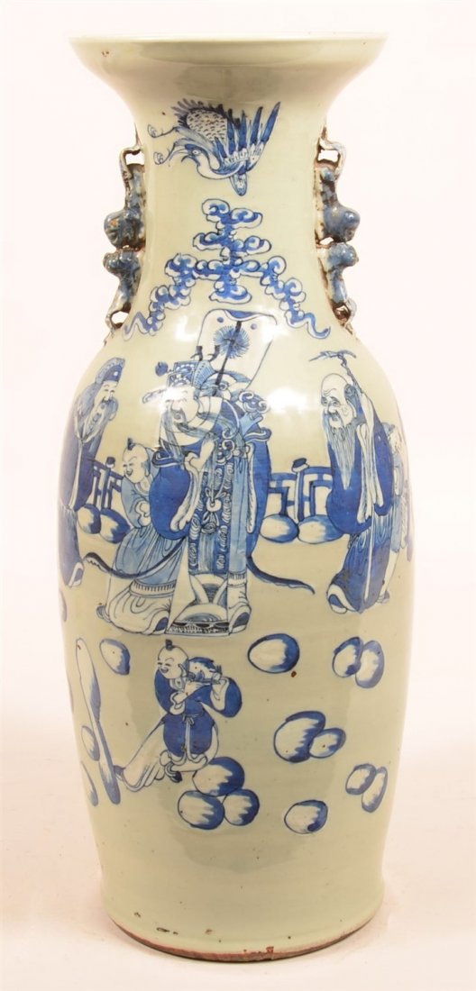 Oriental Export Porcelain Floor Vase. (1 of 6)