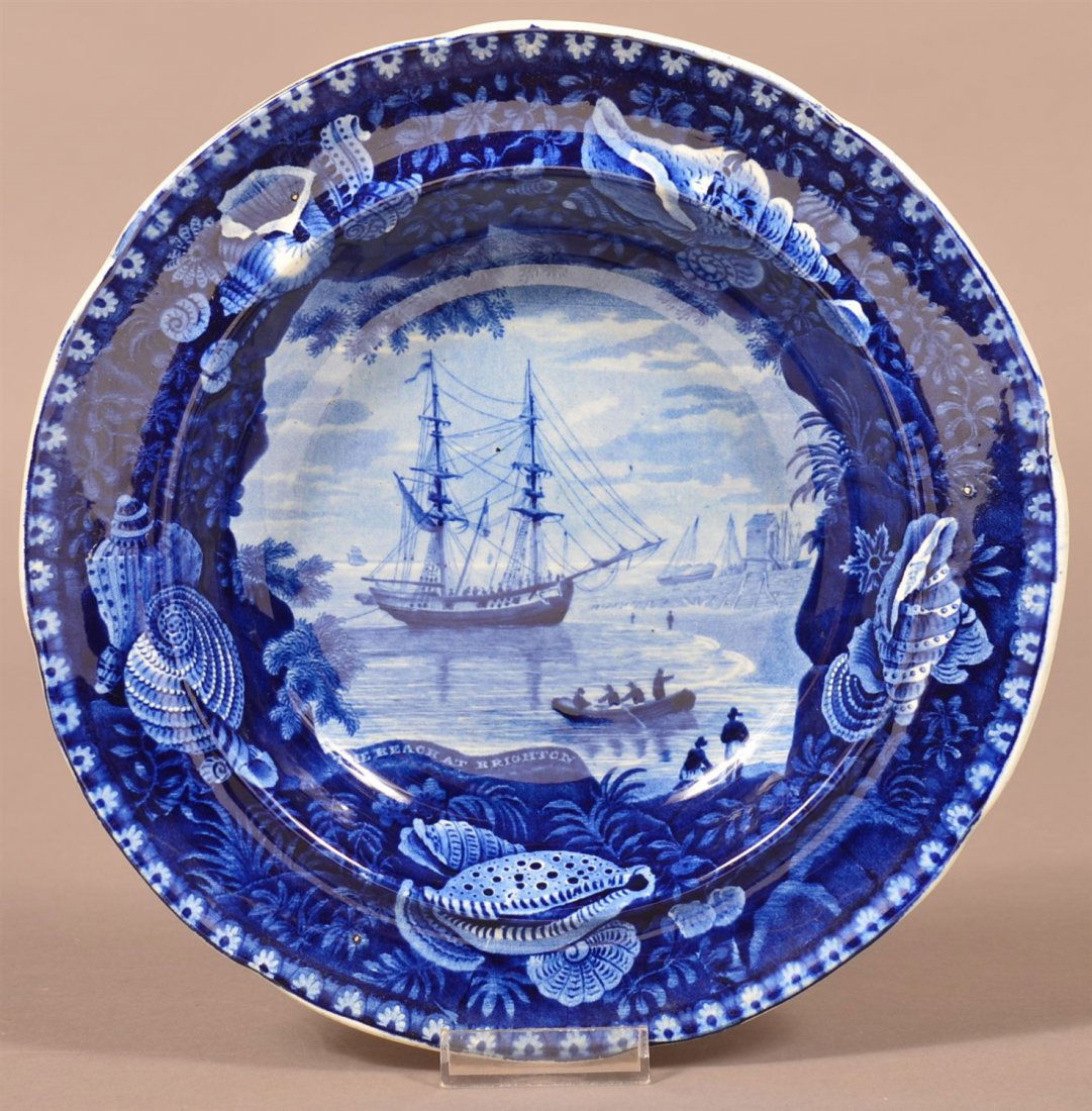 Historical Blue Staffordshire Soup Bowl (1 of 1)