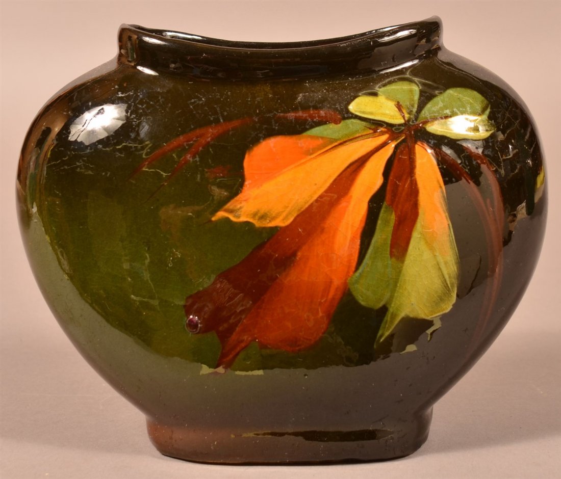 Roseville Rozane Glazed Hand Painted Floral Vase (1 of 3)