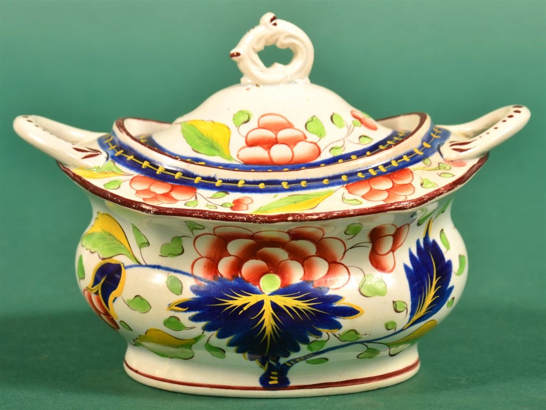 Gaudy Dutch China Grape Pattern Sugar Bowl (1 of 5)