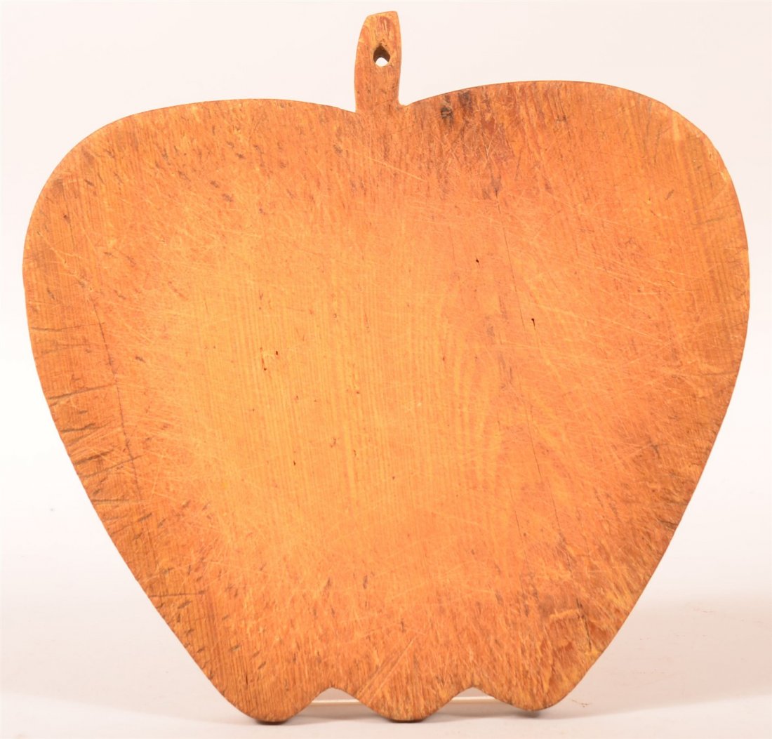 19th C. Pine Wooden Apple Form Cutting Board (1 of 1)