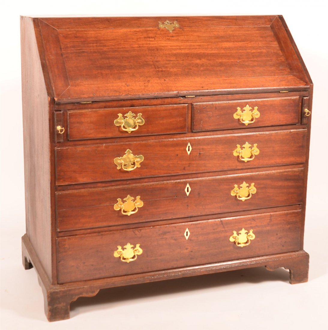 PA Chippendale Walnut Slant Lid Desk. (1 of 3)