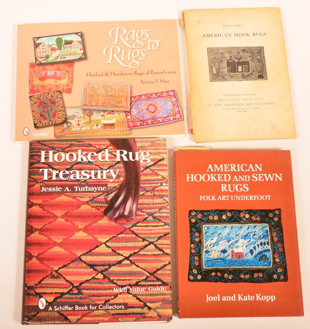 (4 vols) Books on Hooked Rugs (1 of 1)