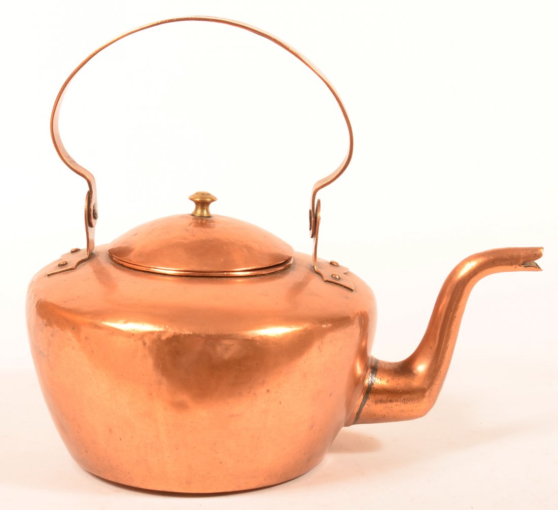 Lancaster PA Copper Tea Kettle Signed Schaum. (1 of 4)