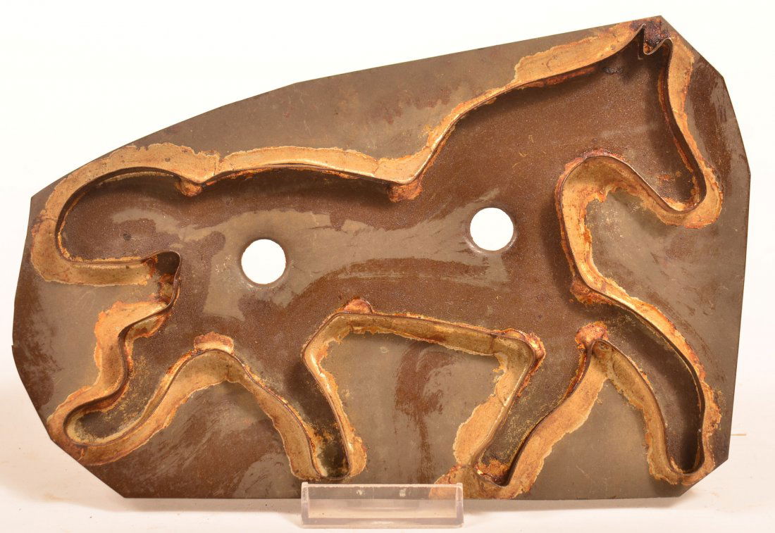 19th Century Trotting Horse Tin Cookie Cutter. (1 of 2)