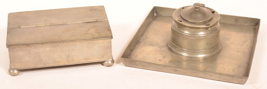 Two Pieces of 19th Century Pewter. (1 of 5)