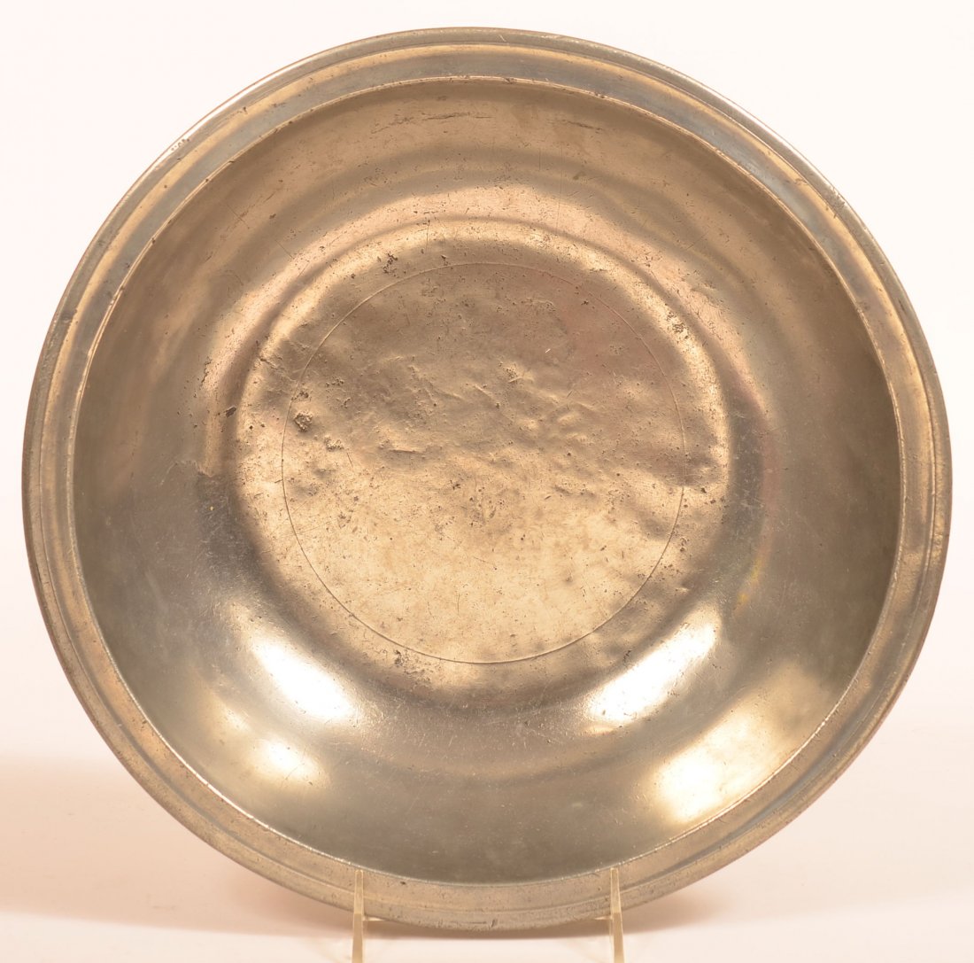 19th Century Unsigned Pewter Basin. (1 of 2)