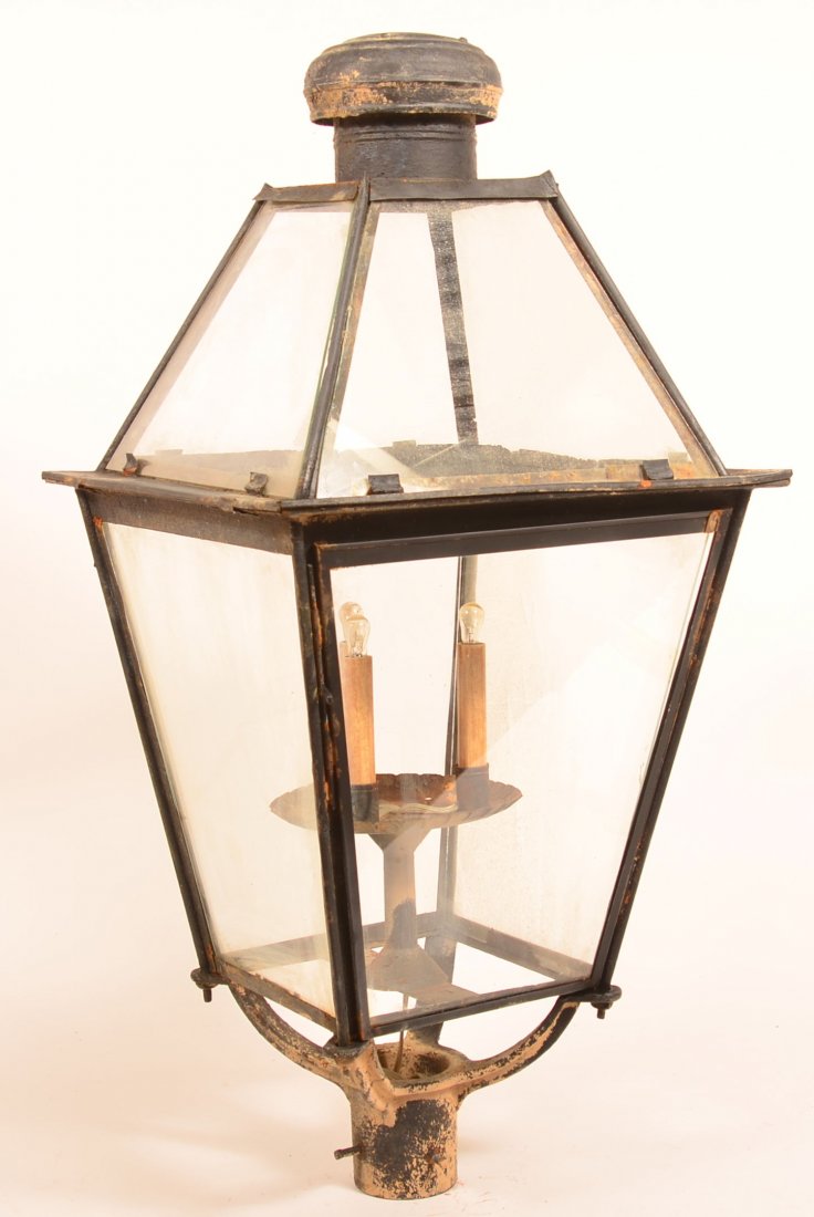 Cast and Sheet Metal Street Lantern. (1 of 2)