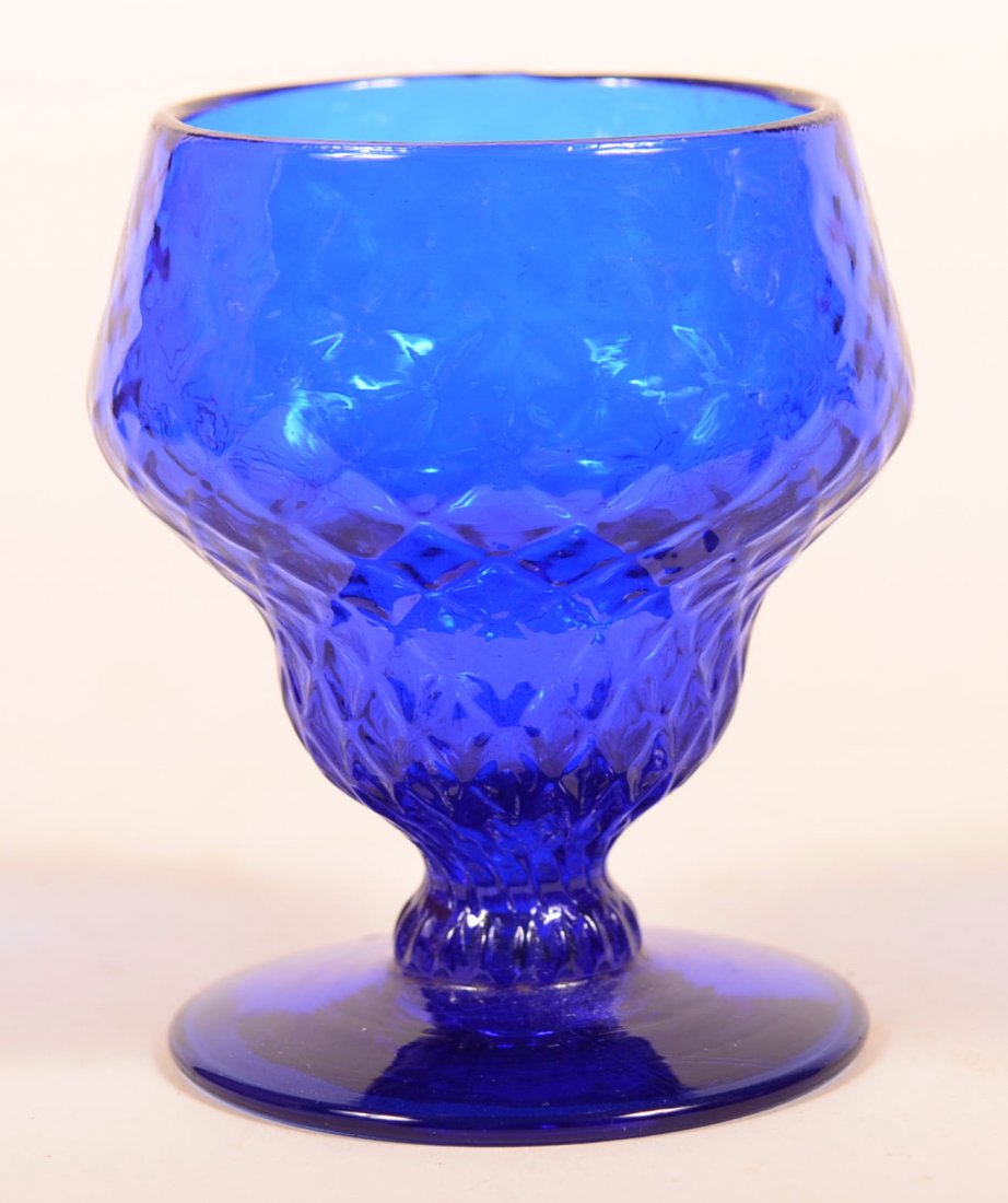 Steigel Type Cobalt Blown Glass Master Salt. (1 of 2)