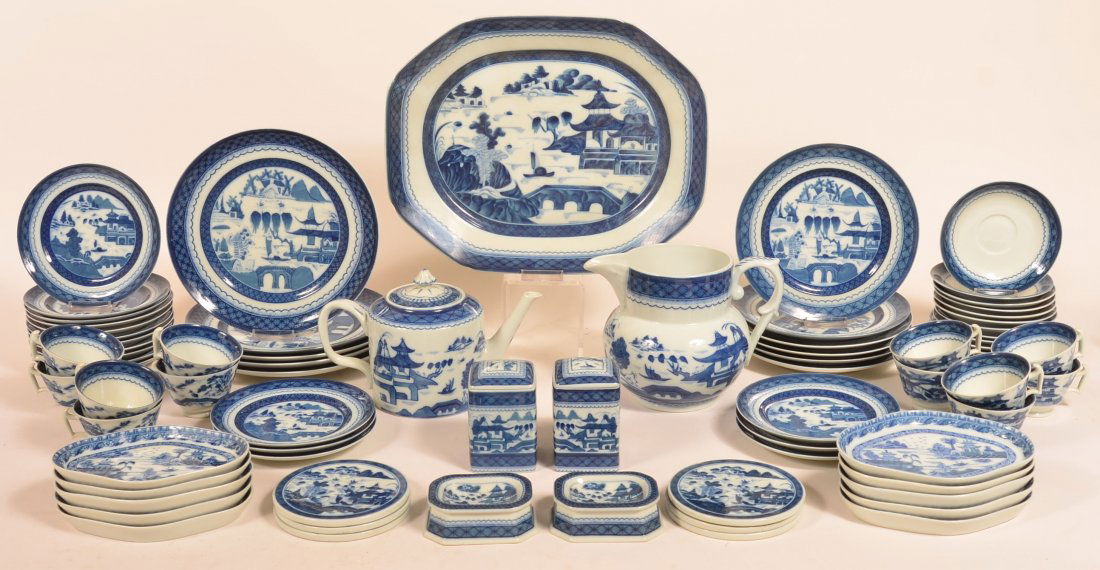 Reproduction Canton Partial Dinner Service. (1 of 3)