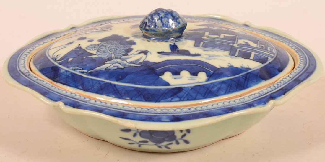 Canton Oriental Porcelain Vegetable Dish. (1 of 4)