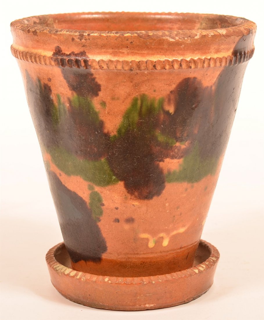 Shenandoah Valley Redware Pottery Planter. (1 of 2)