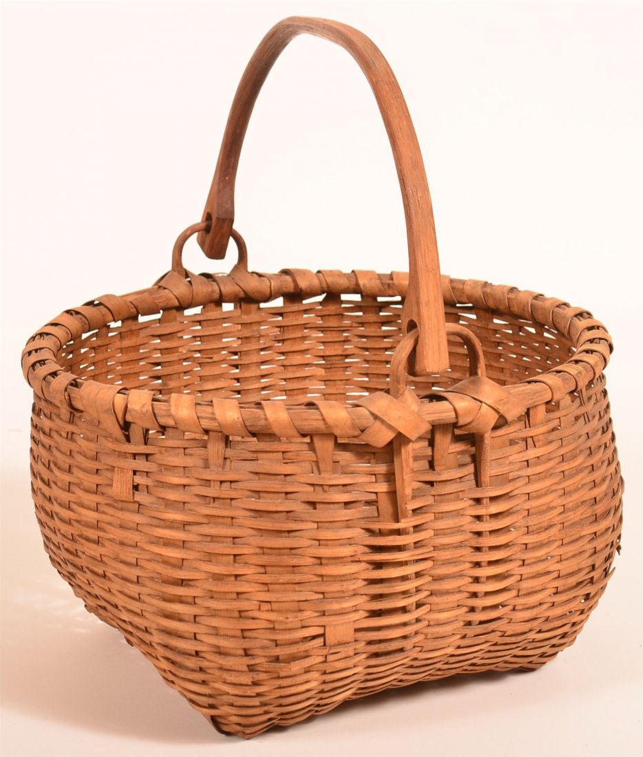 Woven Splint Field or Market Basket. (1 of 4)