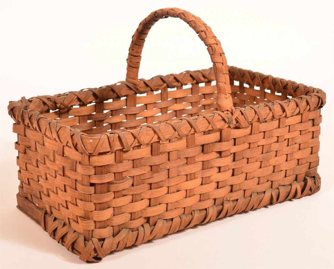 Woven Oak Splint Field Basket. (1 of 3)