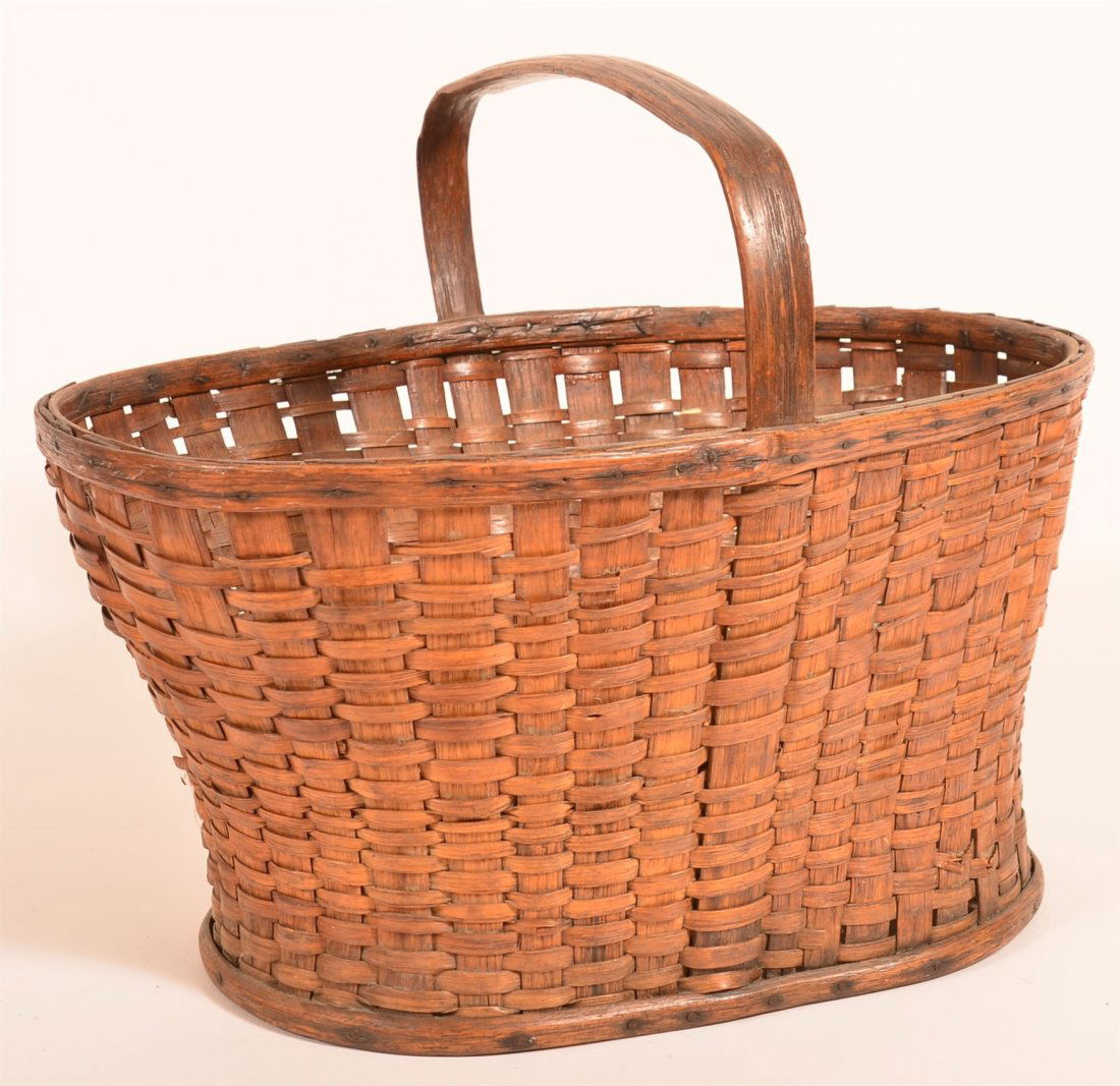 Woven Splint Work Basket. (1 of 3)