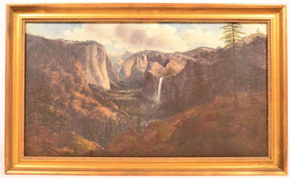 H. J. DeForest Oil on Canvas Yosemite Landscape (1 of 5)