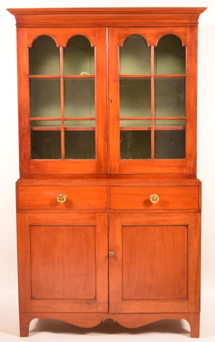 Pennsylvania Federal Cherry Two Part Cupboard. (1 of 2)
