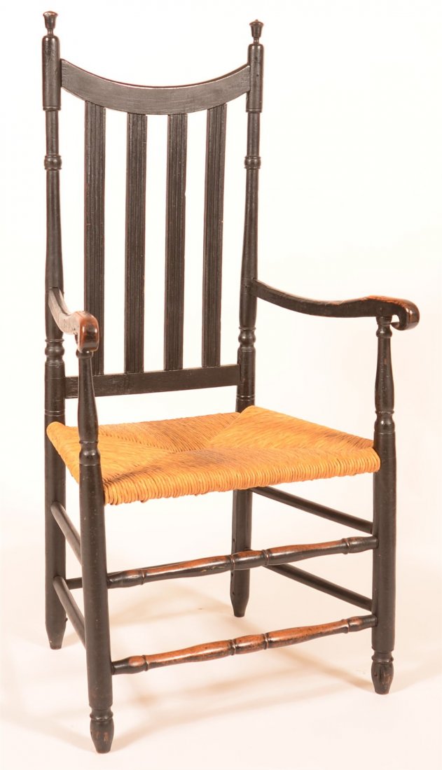 American 18th Century Banister Back Armchair. (1 of 3)