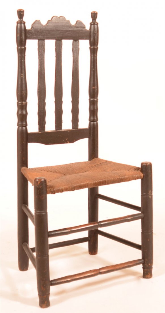 American 18th Century Banister Back Armchair. (1 of 2)