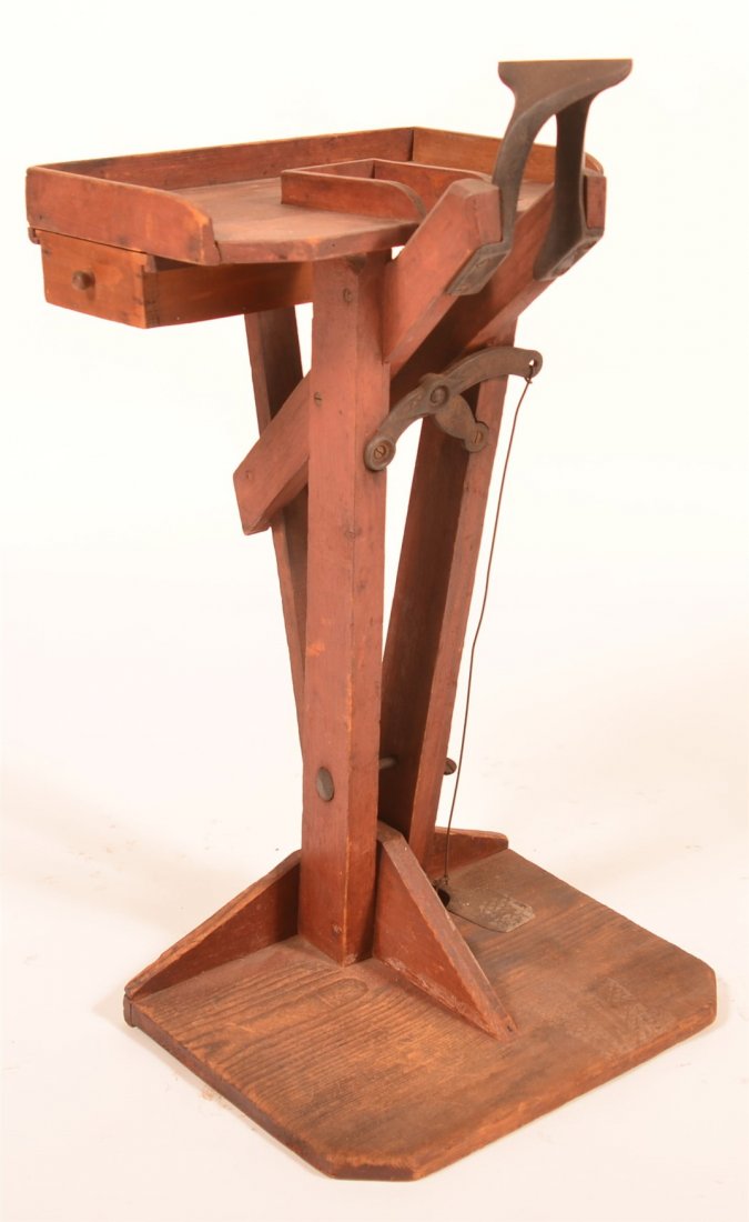 Primitive Softwood Leather Worker's Bench. (1 of 2)