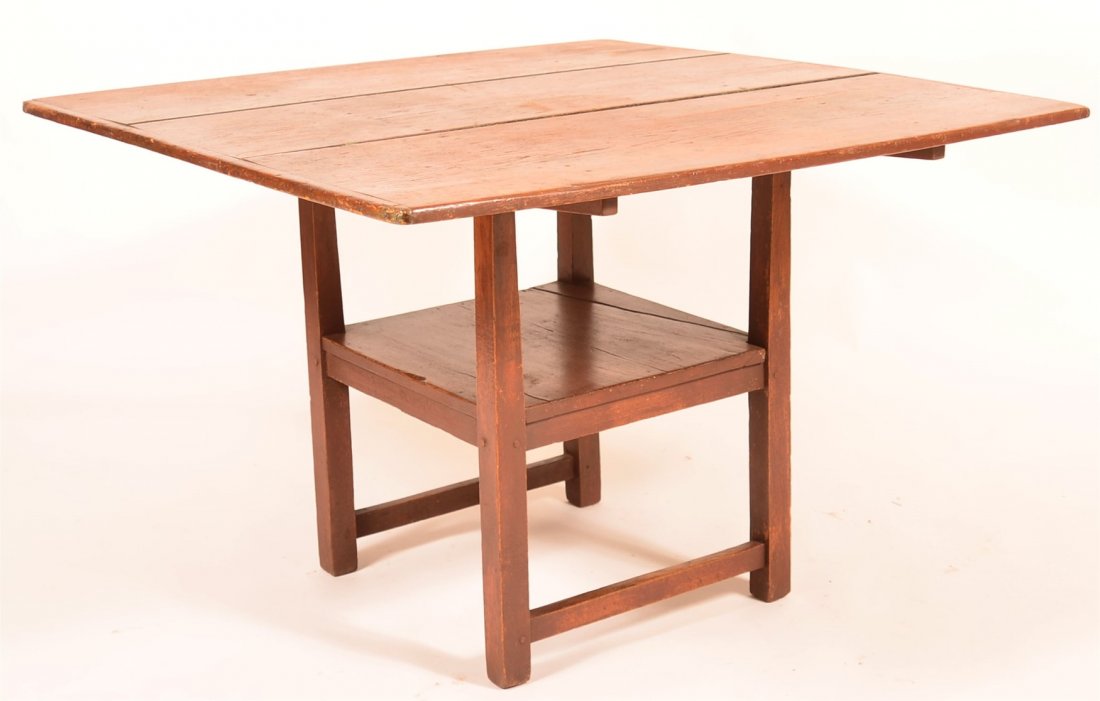 Early 19th Century Mixed Wood Bench Table. (1 of 4)