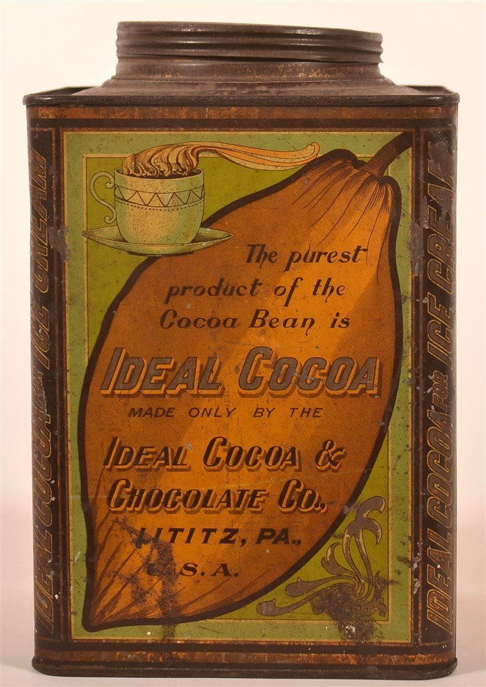 Early 1900s Ideal Cocoa Chocolate Lititz, PA Tin (1 of 4)