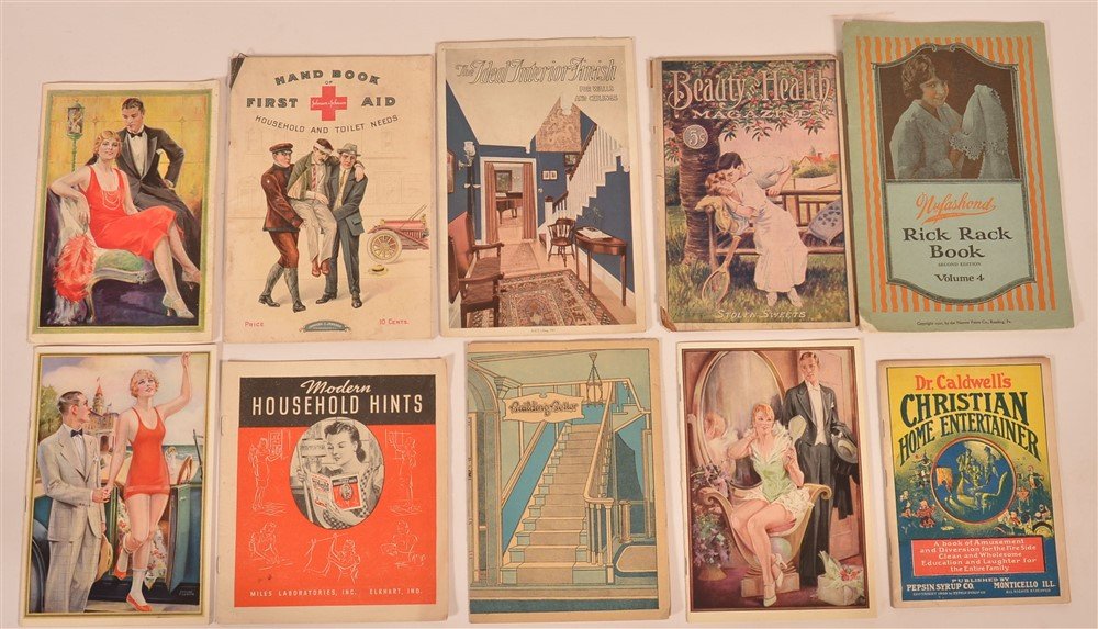 Lot of 10 Vintage Advertising Pamphlets. (1 of 2)