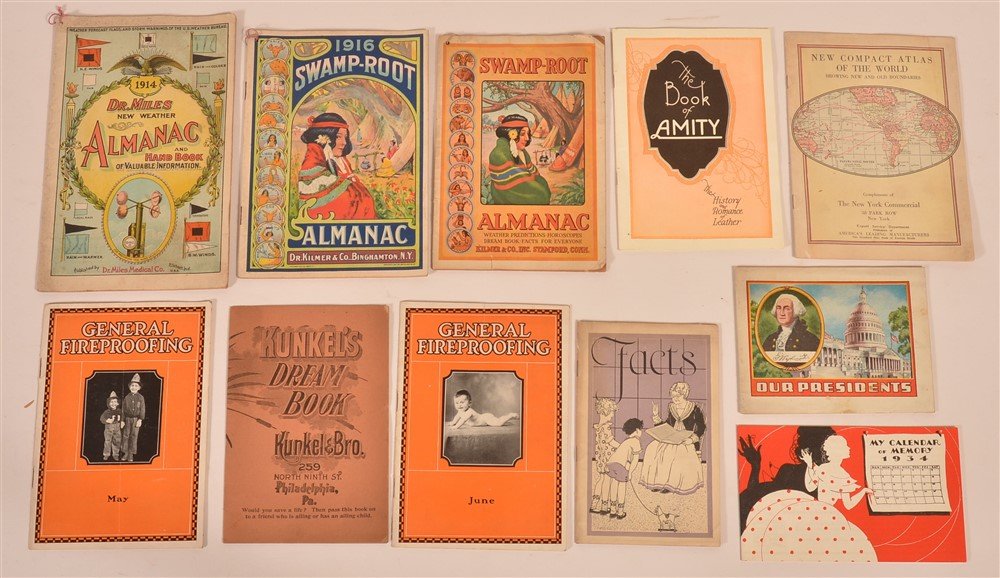 Lot of 11 Vintage Advertising Pamphlets. (1 of 2)
