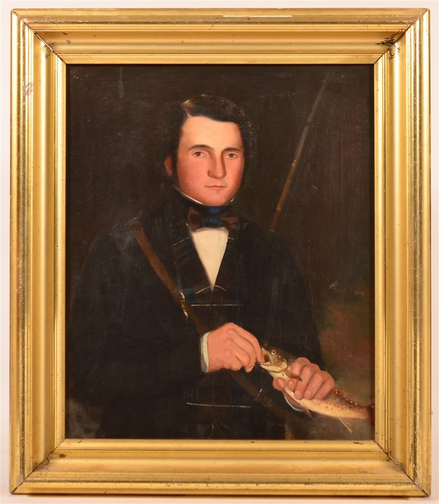 Unsigned Oil on Canvas Portrait of a Fisherman. (1 of 5)