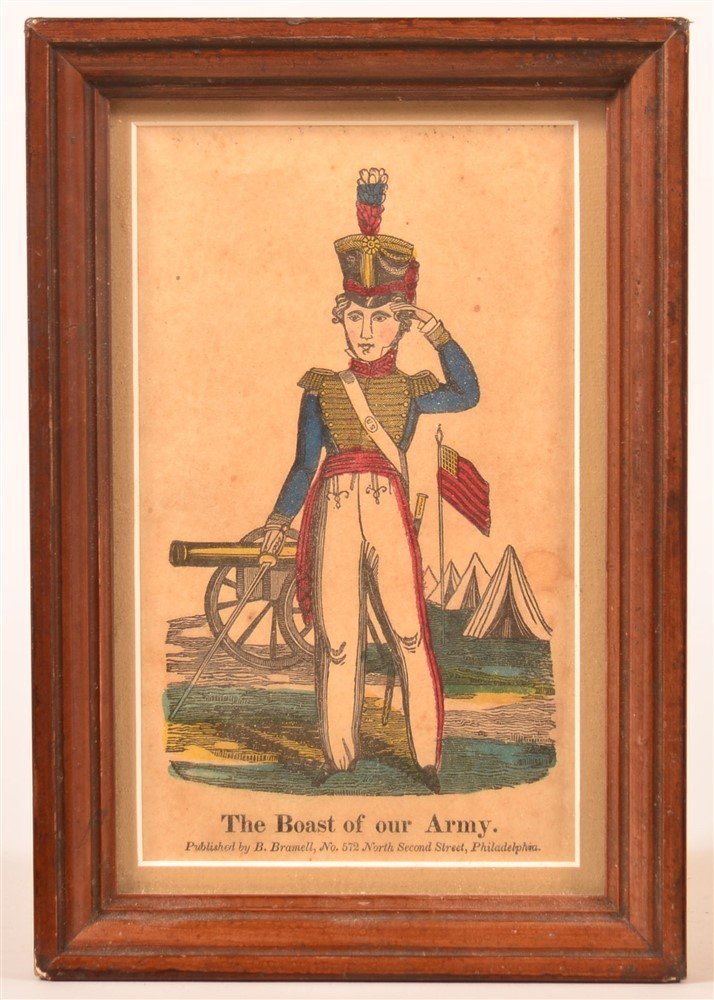 Hand Colored Print "The Boast of our Army". (1 of 1)