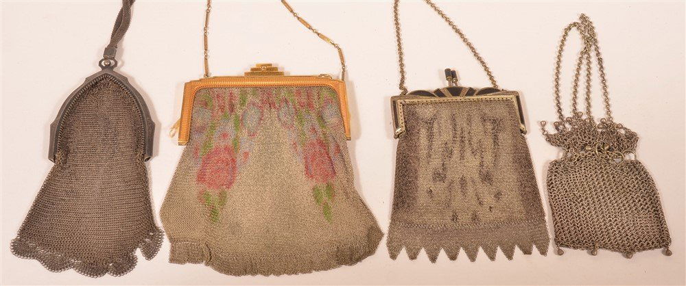 Four Various Early 20th Century Mesh Purses. (1 of 2)